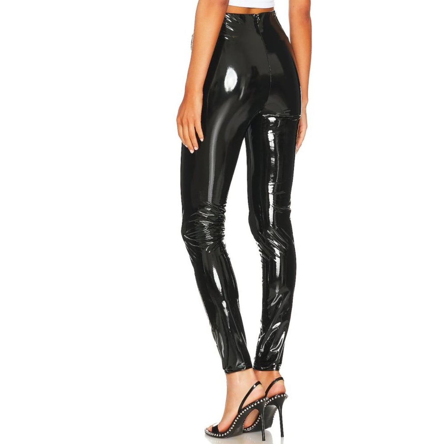 H:ours Black Patent Leather 2 Piece Set NWT Size Small