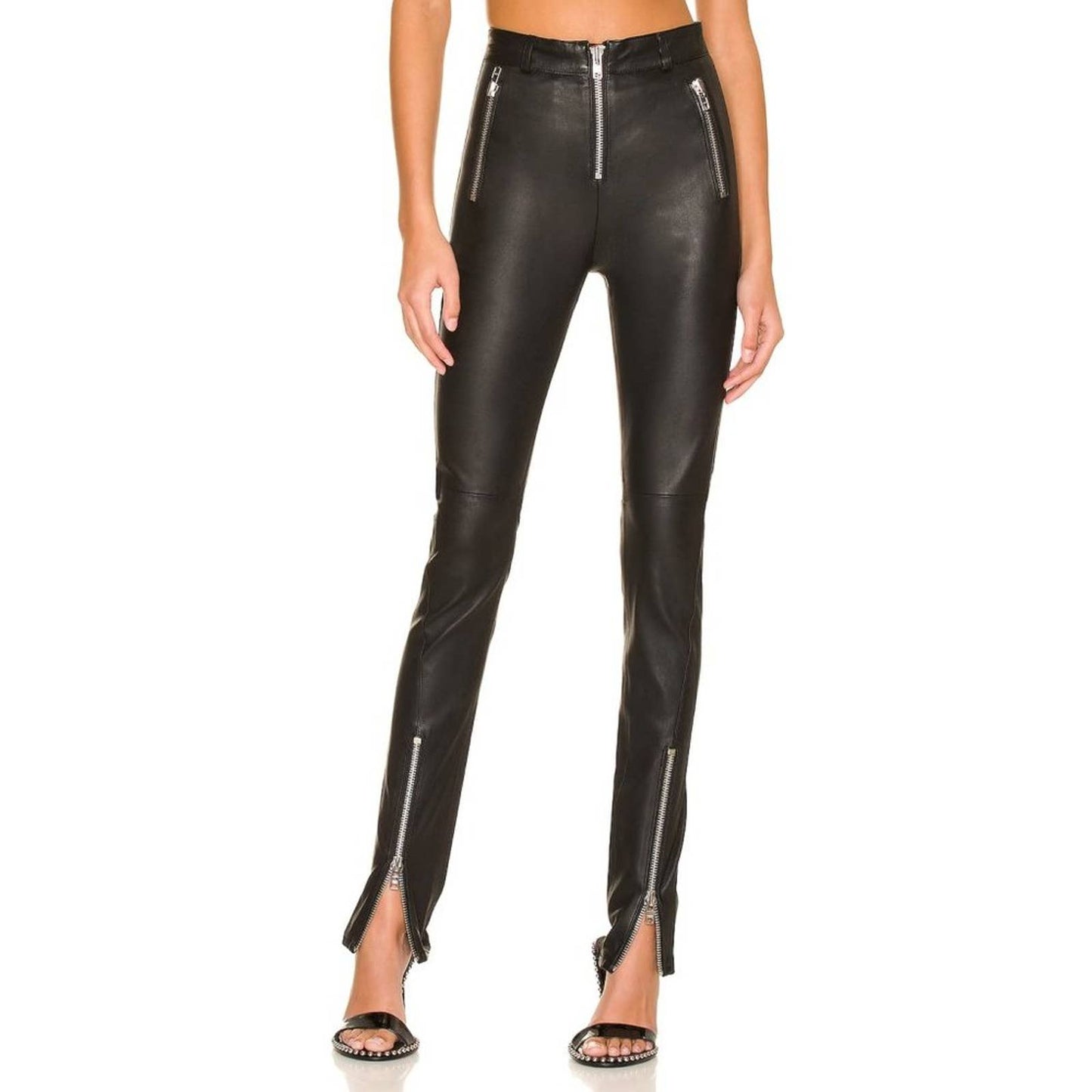 Camila Coelho Ashley Leather Pant in Black NWT Size XXS