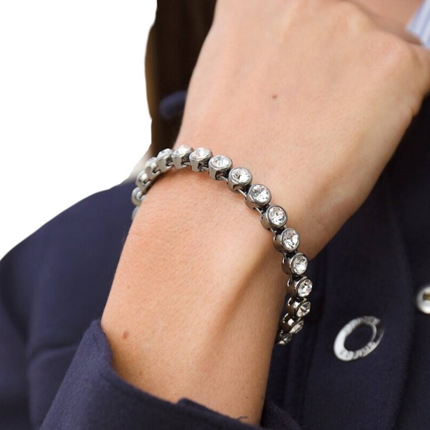 Chico's Silver Crystal Magnetic Bracelet NWT