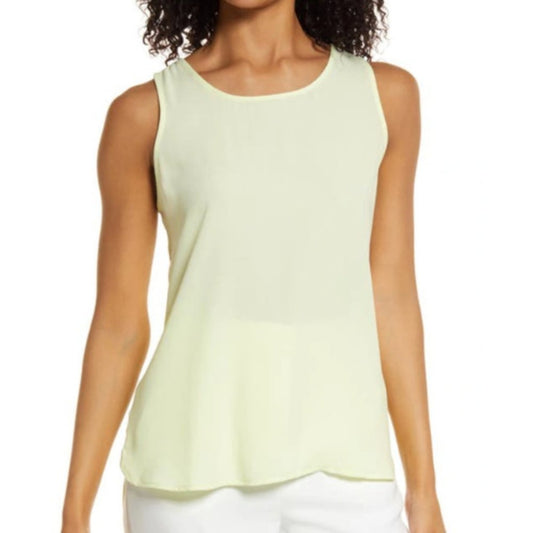 Halogen(R) Scoop Neck Woven Shell in Green Wheat at Nordstrom, Size Medi…