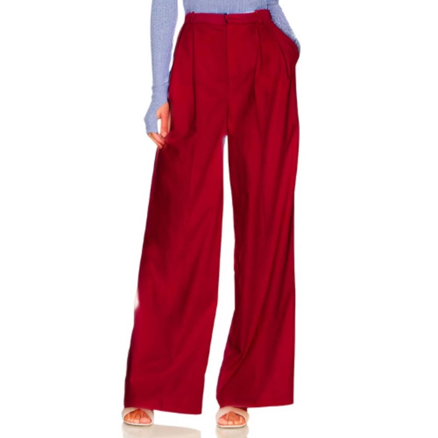 L'Academie Ryia Pant in Rich Red NWOT Size Small