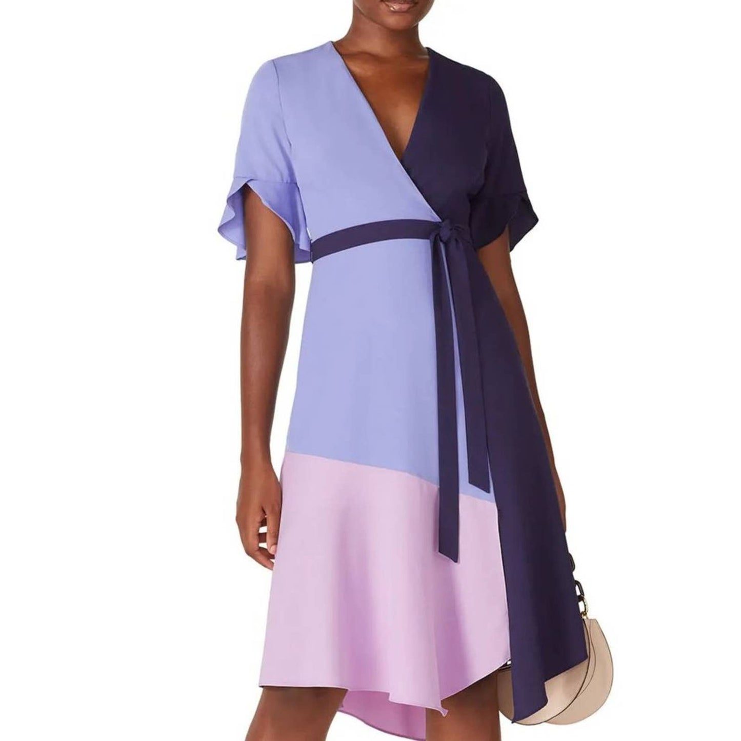 Anthropologie Hutch Ombre Colorblock Wrap Dress Size Medium