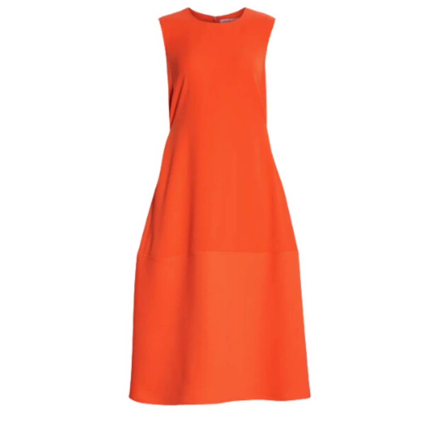 Adeam Belted Parachute Midi Dress in Orange Size 4