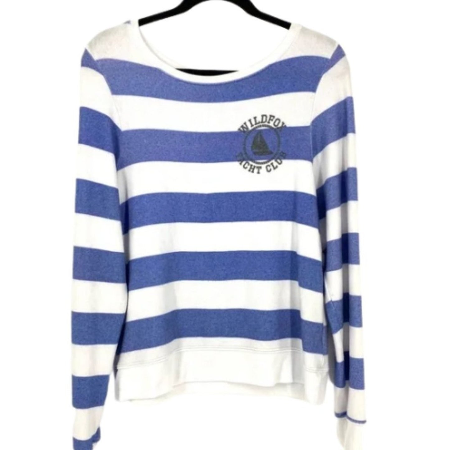 Wildfox Yacht Club Striped Sweater Blue & White EUC Size Small